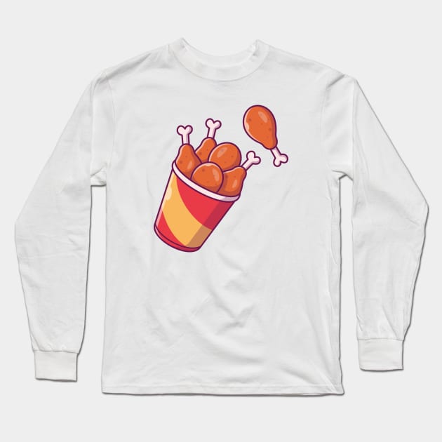 A cup fried chicken wings Long Sleeve T-Shirt by Catalyst Labs